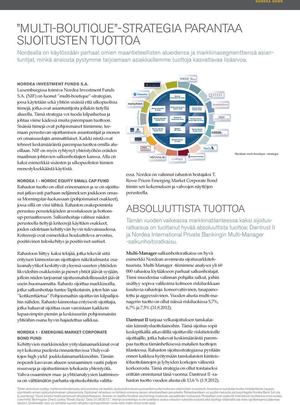 Luxemburgissa toimiva Nordea Investment Funds S.A.