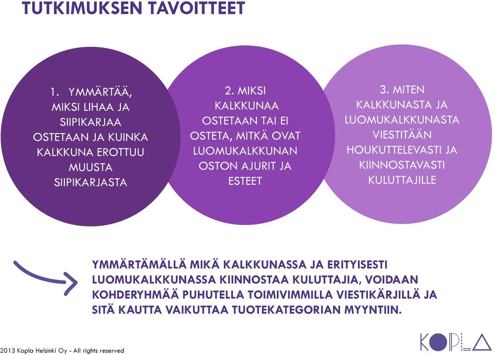 MITEN KALKKUNASTA JA LUOMUKALKKUNASTA VIESTITÄÄN HOUKUTTELEVASTI JA KIINNOSTAVASTI KULUTTAJILLE YMMÄRTÄMÄLLÄ MIKÄ KALKKUNASSA