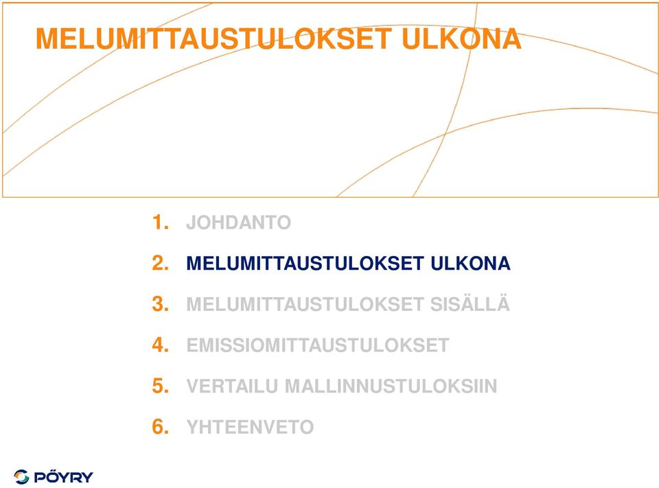 MELUMITTAUSTULOKSET SISÄLLÄ 4.