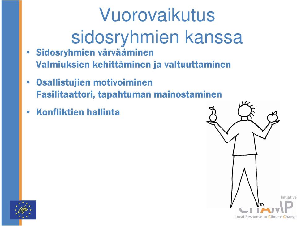 motivoiminen Fasilitaattori, tapahtuman