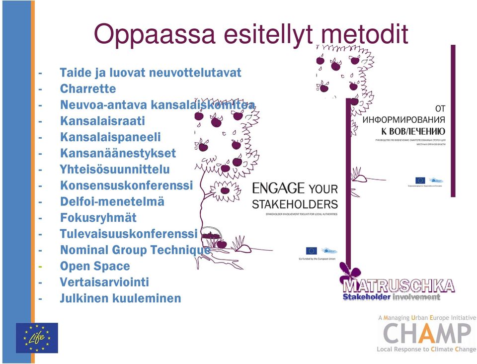 Kansanäänestykset - Yhteisösuunnittelu - Konsensuskonferenssi - Delfoi-menetelmä -