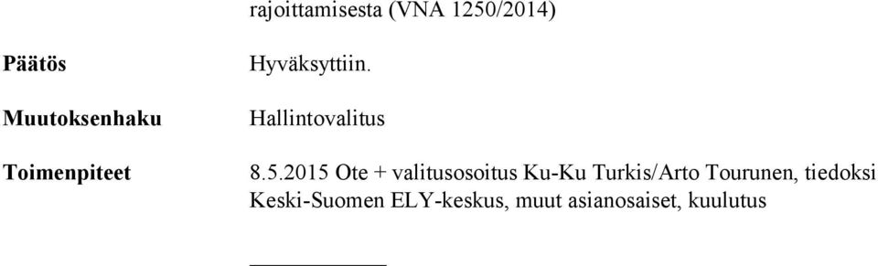 Hallintovalitus 8.5.