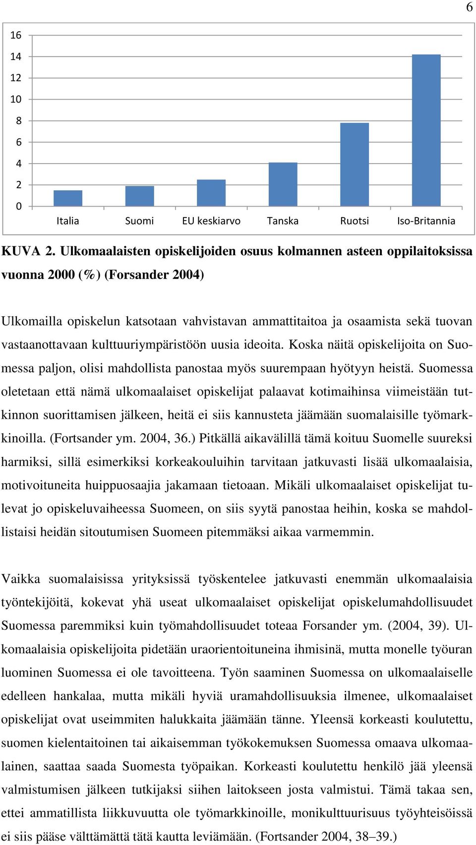 kulttuuriympäristöön uusia ideoita. Koska näitä opiskelijoita on Suomessa paljon, olisi mahdollista panostaa myös suurempaan hyötyyn heistä.