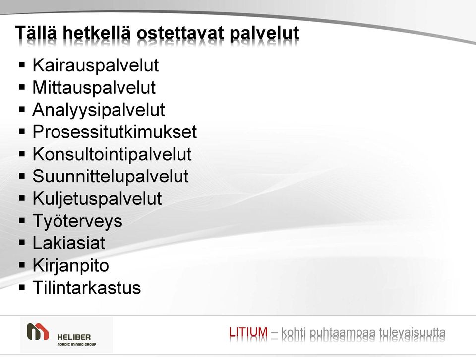 Konsultointipalvelut Suunnittelupalvelut