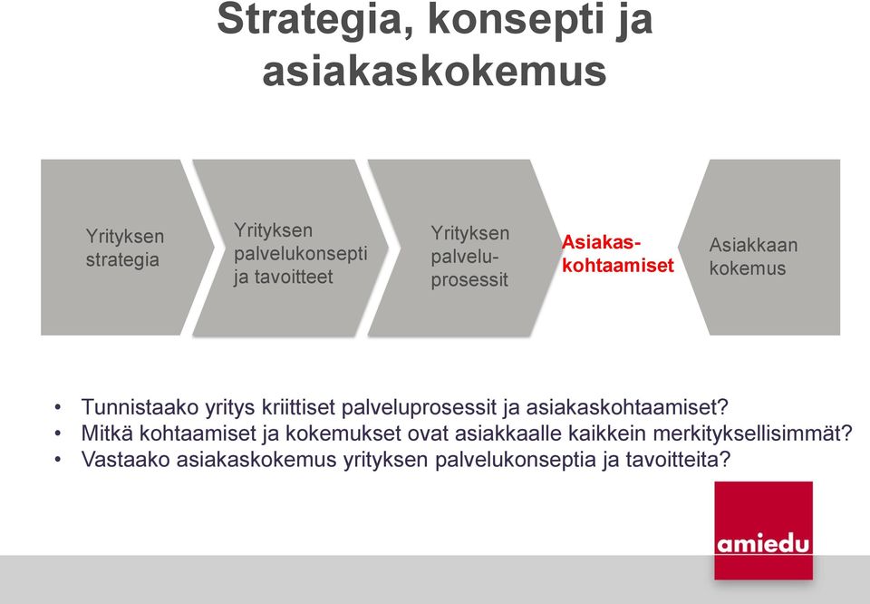 kriittiset palveluprsessit ja asiakaskhtaamiset?