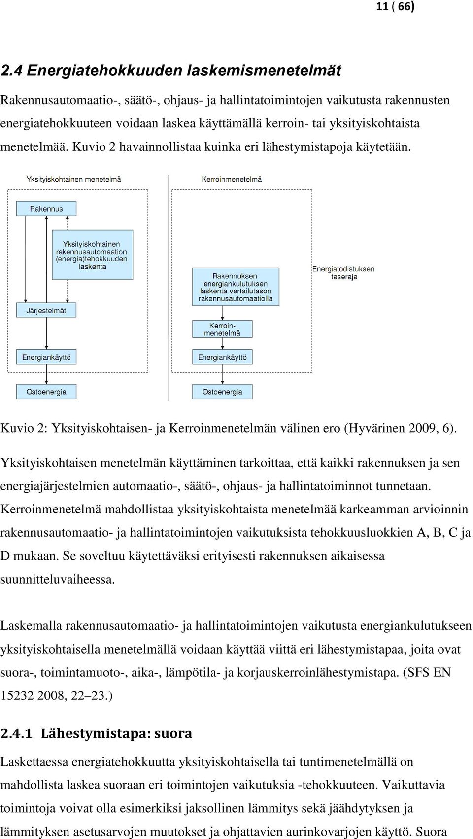 yksityiskohtaista menetelmää. Kuvio 2 havainnollistaa kuinka eri lähestymistapoja käytetään. Kuvio 2: Yksityiskohtaisen- ja Kerroinmenetelmän välinen ero (Hyvärinen 2009, 6).