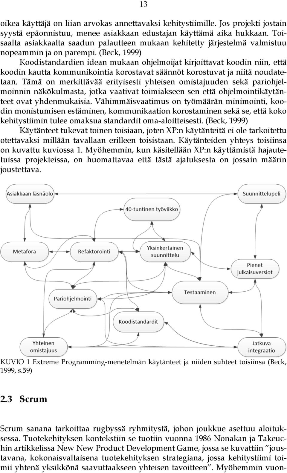 (Beck, 1999) Koodistandardien idean mukaan ohjelmoijat kirjoittavat koodin niin, että koodin kautta kommunikointia korostavat säännöt korostuvat ja niitä noudatetaan.