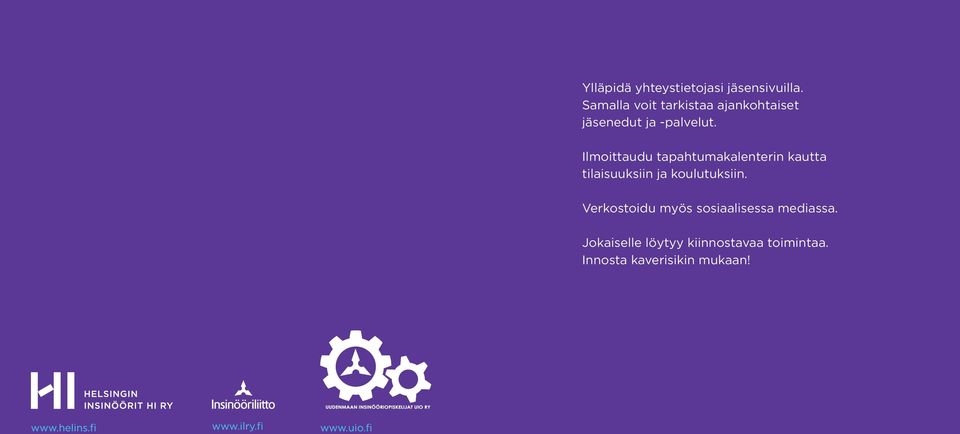 Ilmoittaudu tapahtumakalenterin kautta tilaisuuksiin ja koulutuksiin.