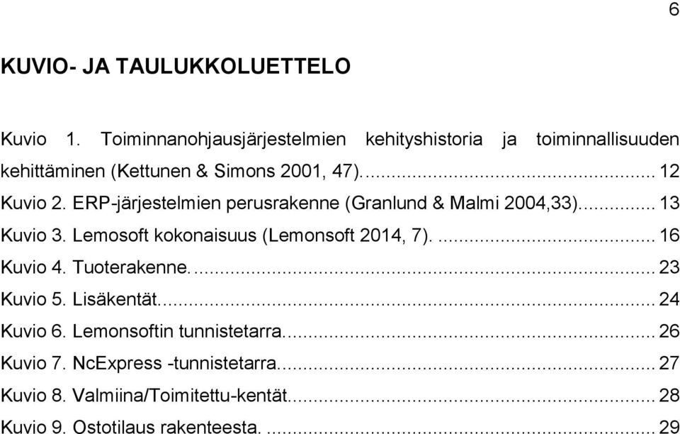 ERP-järjestelmien perusrakenne (Granlund & Malmi 2004,33).... 13 Kuvio 3. Lemosoft kokonaisuus (Lemonsoft 2014, 7).