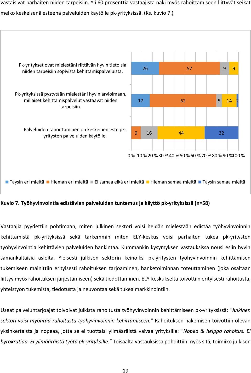 26 57 9 9 Pk-yrityksissä pystytään mielestäni hyvin arvioimaan, millaiset kehittämispalvelut vastaavat niiden tarpeisiin.