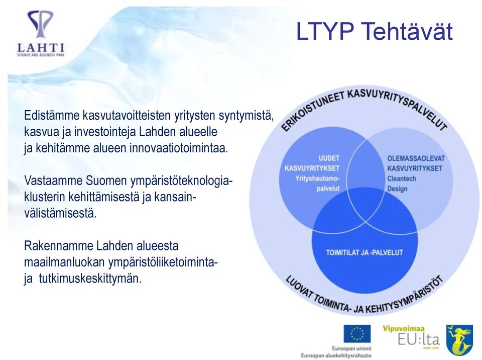 Vastaamme Suomen ympäristöteknologiaklusterin kehittämisestä ja