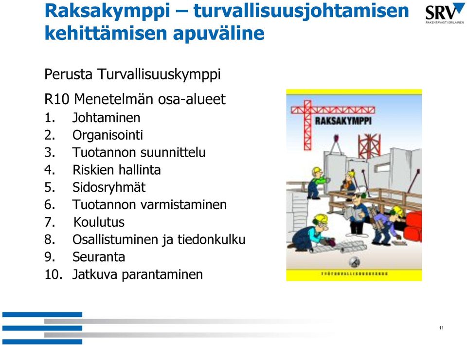 Tuotannon suunnittelu 4. Riskien hallinta 5. Sidosryhmät 6.