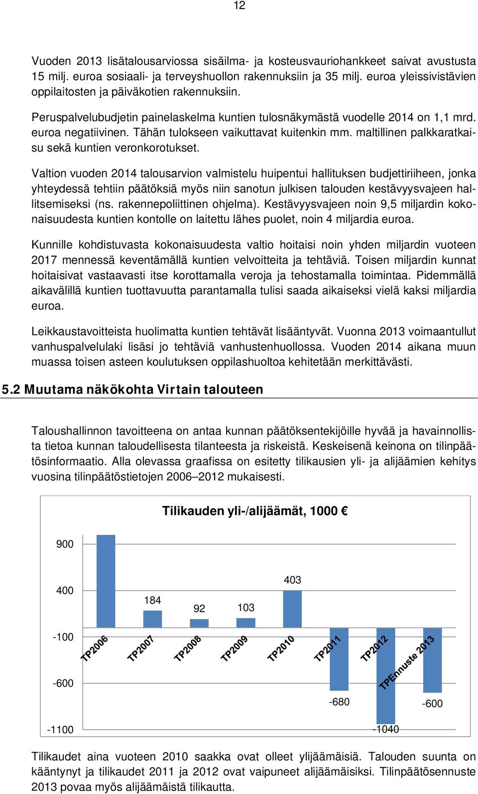 Tähän tulokseen vaikuttavat kuitenkin mm. maltillinen pakaratkaisu sekä kuntien veronkorotukset.