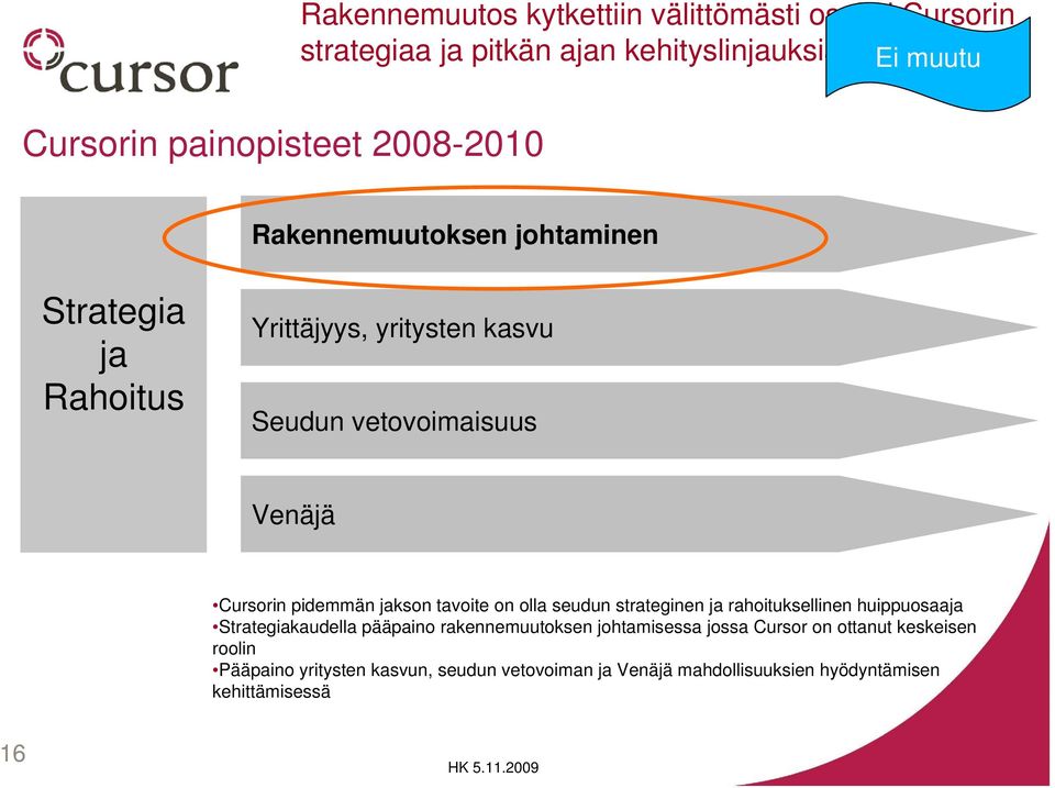 jakson tavoite on olla seudun strateginen ja rahoituksellinen huippuosaaja Strategiakaudella pääpaino rakennemuutoksen johtamisessa