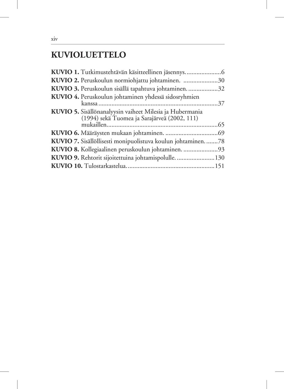 Sisällönanalyysin vaiheet Milesia ja Hubermania (1994) sekä Tuomea ja Sarajärveä (2002, 111) mukaillen...65 KUVIO 6. Määräysten mukaan johtaminen.