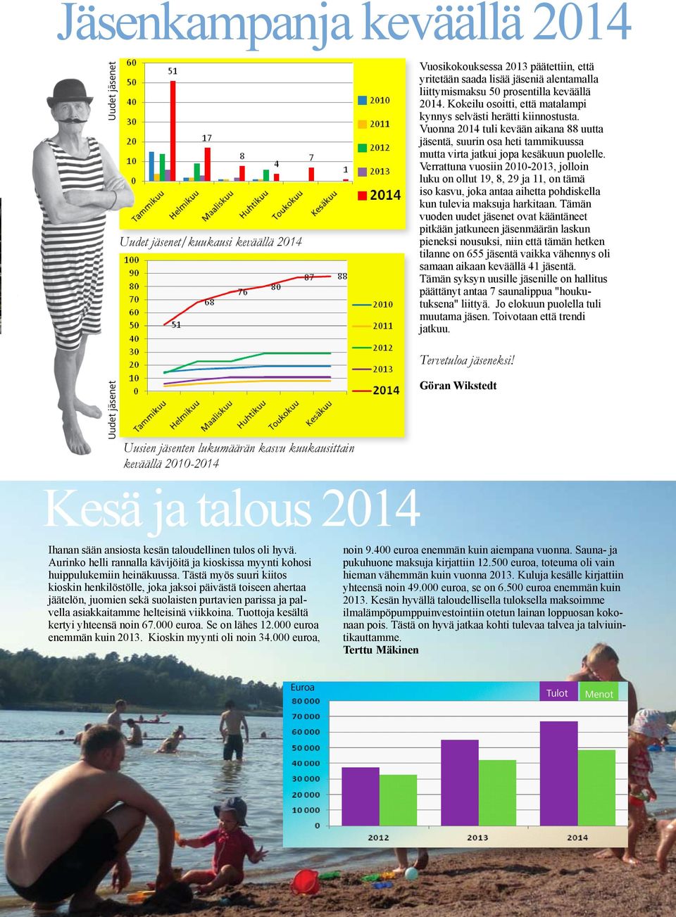 Vuonna 2014 tuli kevään aikana 88 uutta jäsentä, suurin osa heti tammikuussa mutta virta jatkui jopa kesäkuun puolelle.