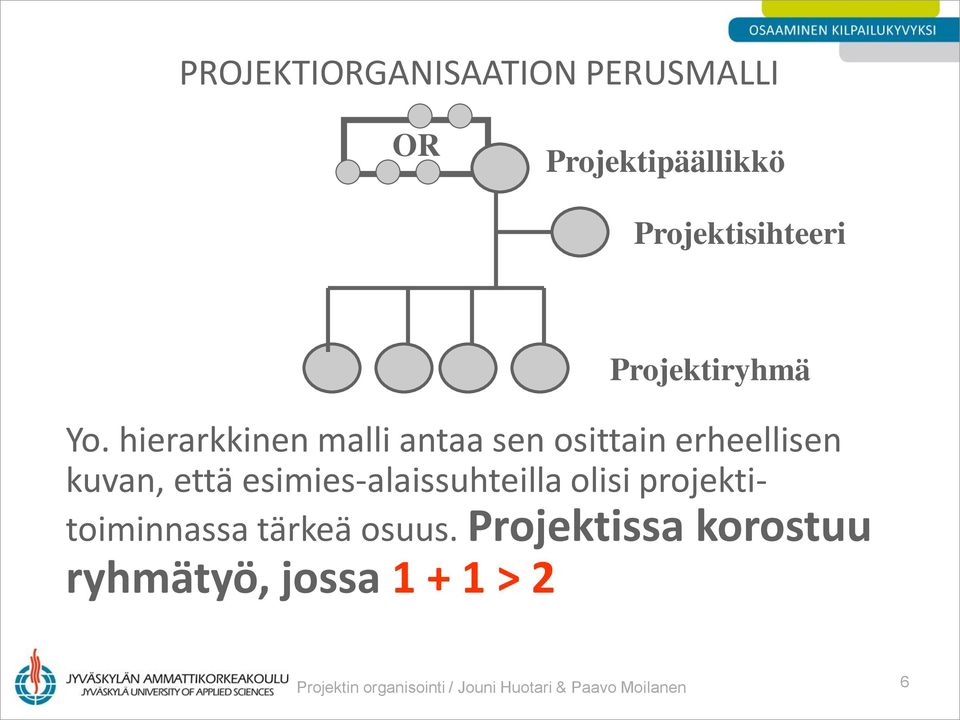 hierarkkinen malli antaa sen osittain erheellisen kuvan, että