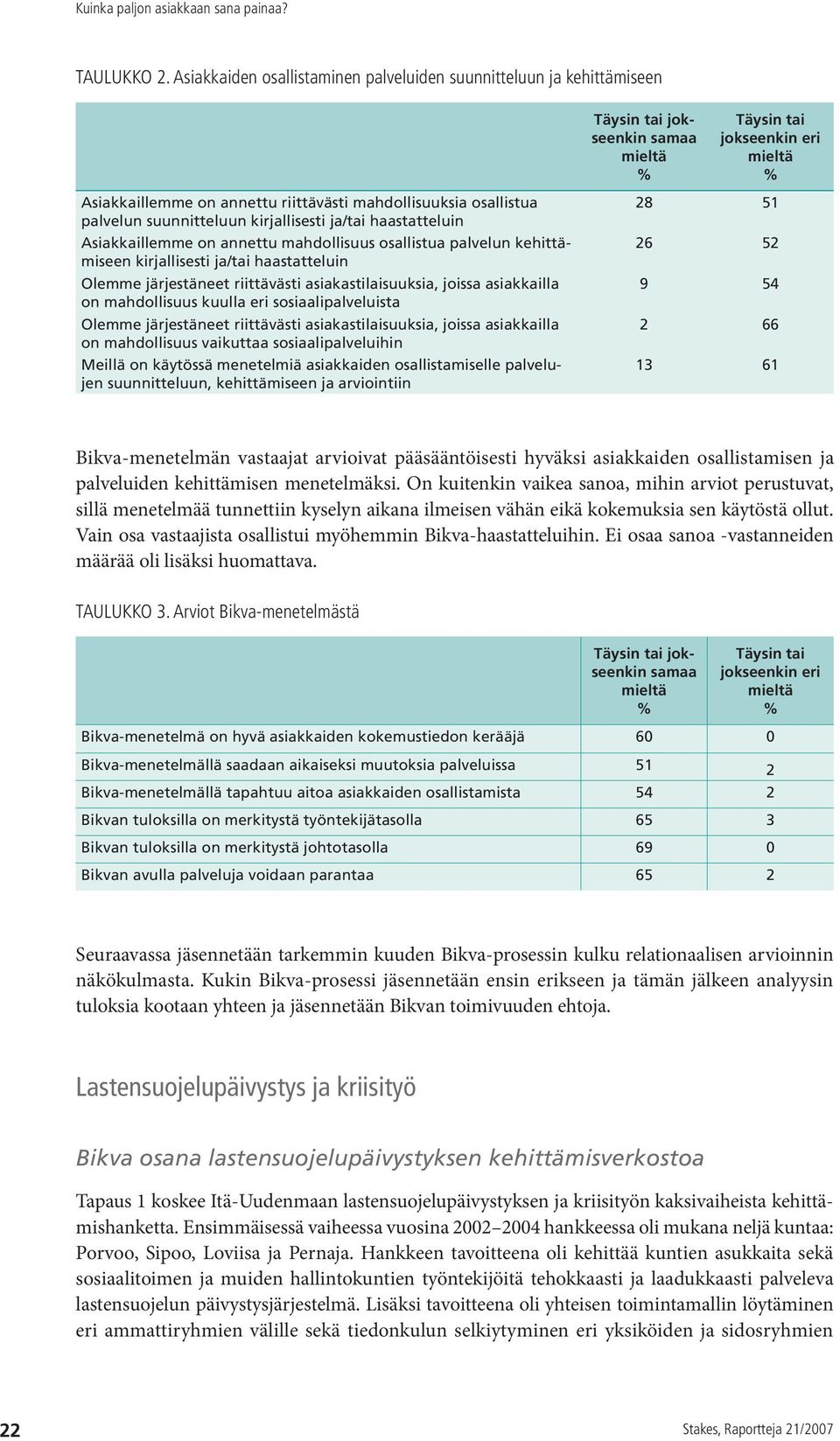 osallistua palvelun suunnitteluun kirjallisesti ja/tai haastatteluin Asiakkaillemme on annettu mahdollisuus osallistua palvelun kehittämiseen kirjallisesti ja/tai haastatteluin Olemme järjestäneet