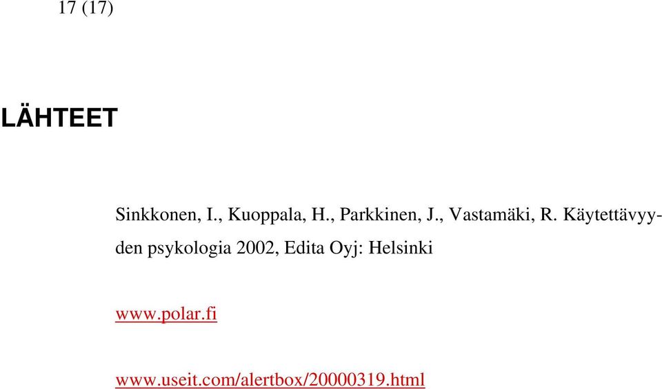 Käytettävyyden psykologia 2002, Edita Oyj: