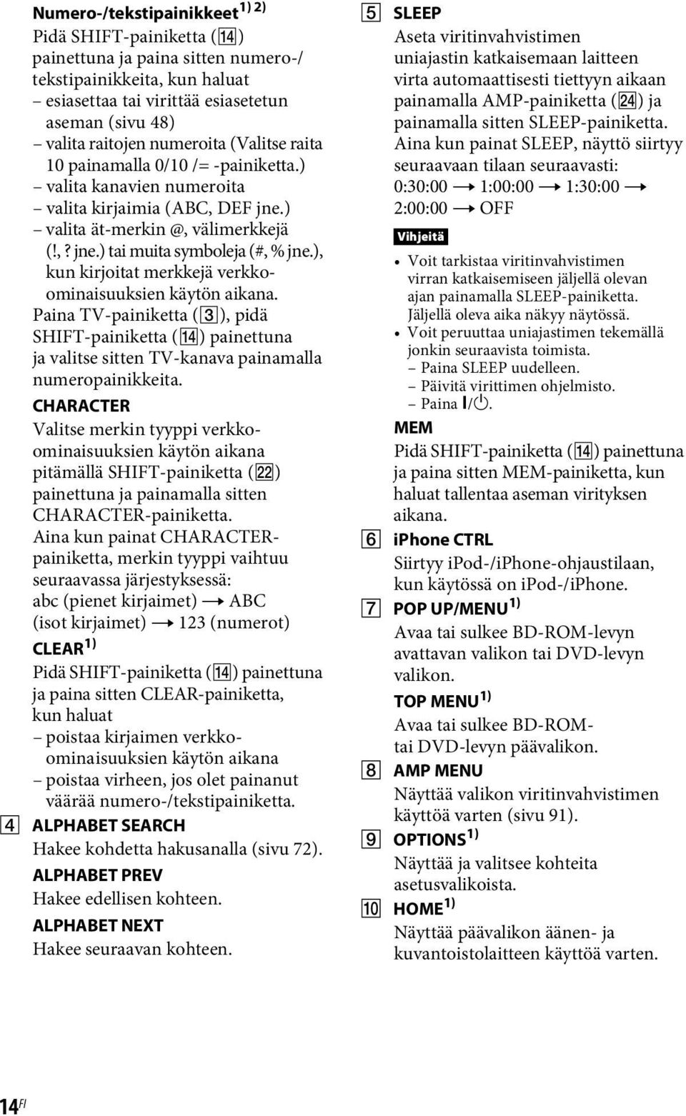 ), kun kirjoitat merkkejä verkkoominaisuuksien käytön aikana. Paina TV-painiketta (C), pidä SHIFT-painiketta (N) painettuna ja valitse sitten TV-kanava painamalla numeropainikkeita.