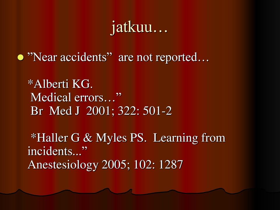 Medical errors Br Med J 2001; 322: 501-2
