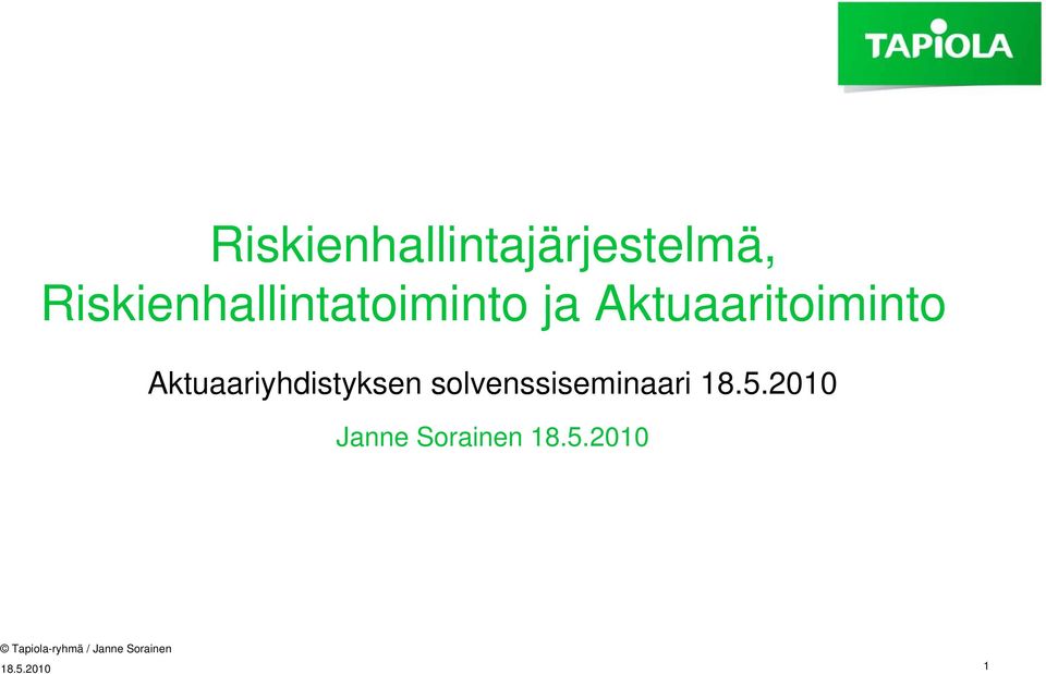 Aktuaaritoiminto Aktuaariyhdistyksen