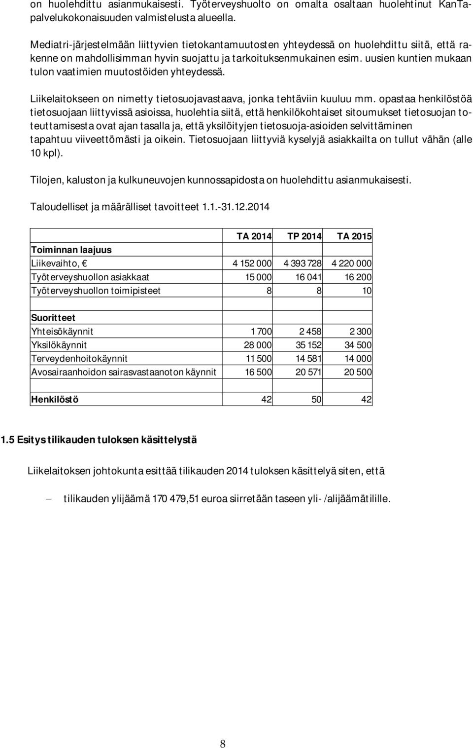 uusien kuntien mukaan tulon vaatimien muutostöiden yhteydessä. Liikelaitokseen on nimetty tietosuojavastaava, jonka tehtäviin kuuluu mm.