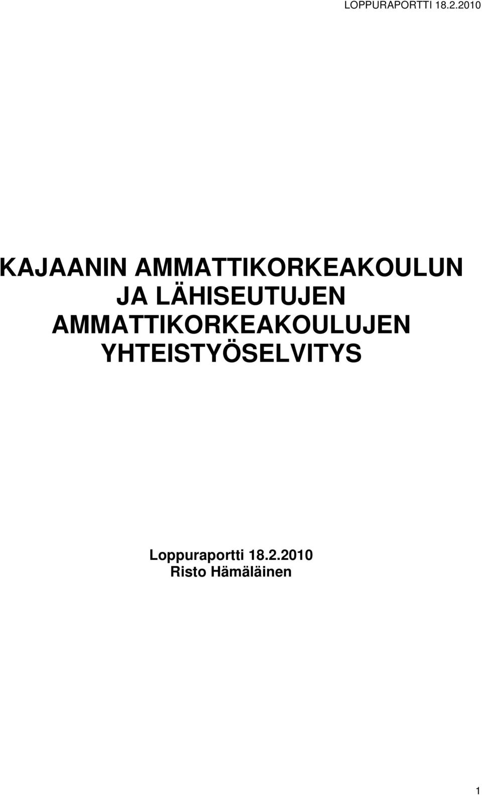 AMMATTIKORKEAKOULUJEN