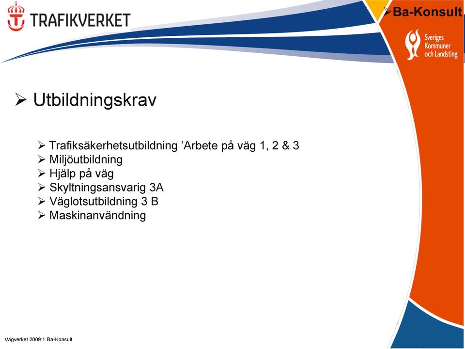 på väg Skyltningsansvarig 3A