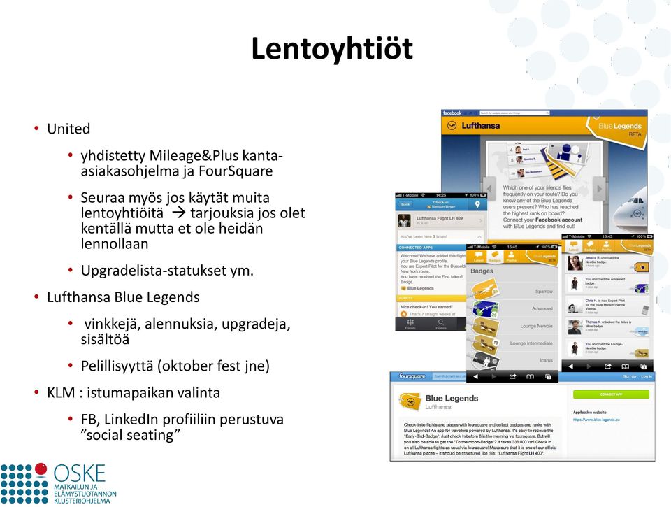 Upgradelista-statukset ym.