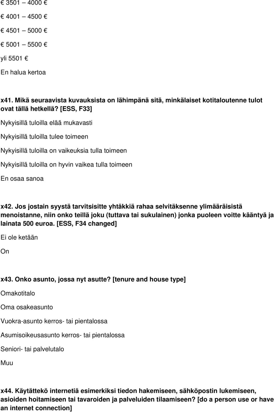 Jos jostain syystä tarvitsisitte yhtäkkiä rahaa selvitäksenne ylimääräisistä menoistanne, niin onko teillä joku (tuttava tai sukulainen) jonka puoleen voitte kääntyä ja lainata 500 euroa.