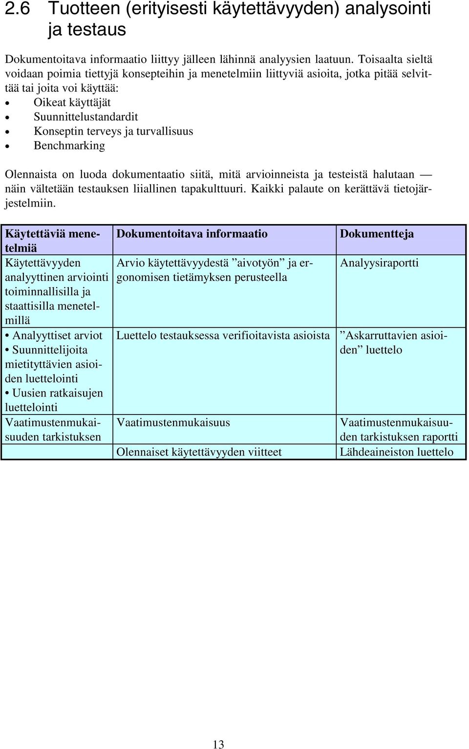 turvallisuus Benchmarking Olennaista on luoda dokumentaatio siitä, mitä arvioinneista ja testeistä halutaan näin vältetään testauksen liiallinen tapakulttuuri.