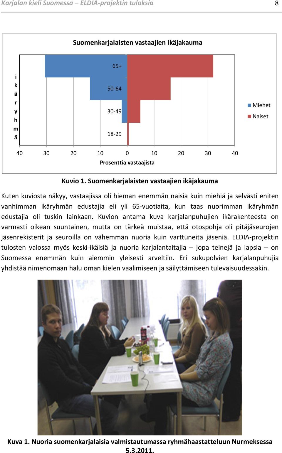 nuorimman ikäryhmän edustajia oli tuskin lainkaan.