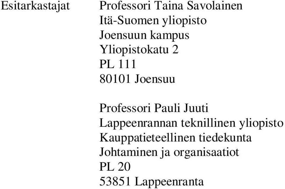 Pauli Juuti Lappeenrannan teknillinen yliopisto