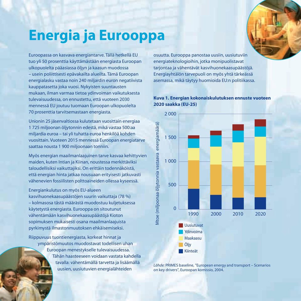 Tämä Euroopan energialasku vastaa noin 240 miljardin euron negatiivista kauppatasetta joka vuosi.