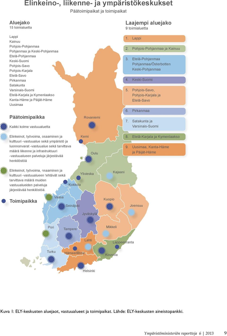 toimialuetta 1. Lappi 2. Pohjois-Pohjanmaa ja Kainuu 3. Etelä-Pohjanmaa Pohjanmaa/Österbotten Keski-Pohjanmaa 4. Keski-Suomi 5. Pohjois-Savo, Pohjois-Karjala ja Etelä-Savo 6. Pirkanmaa 7.