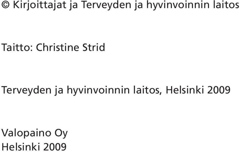 Christine Strid Terveyden ja