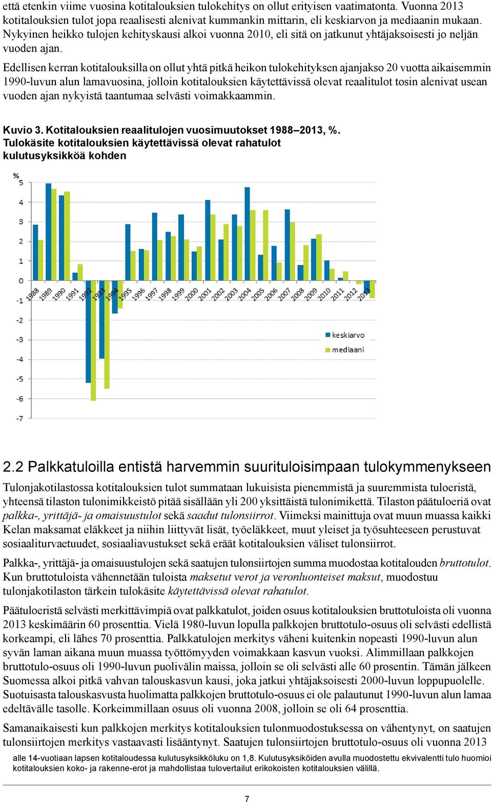 Nykyinen heikko tulojen kehityskausi alkoi vuonna 2010, eli sitä on jatkunut yhtäjaksoisesti jo neljän vuoden ajan.