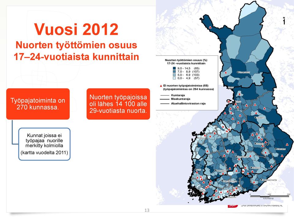 Nuorten työpajoissa oli lähes 14 100 alle 29-vuotiasta