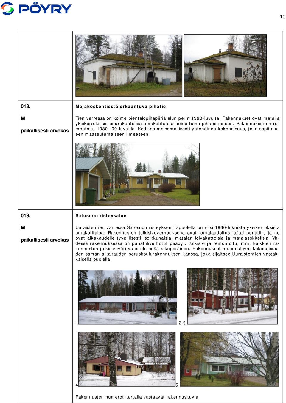 Kodikas maisemallisesti yhtenäinen kokonaisuus, joka sopii alueen maaseutumaiseen ilmeeseen. 019.