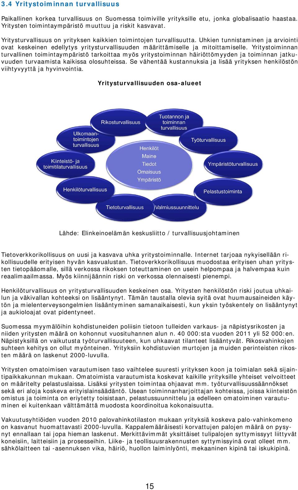 Yritystoiminnan turvallinen toimintaympäristö tarkoittaa myös yritystoiminnan häiriöttömyyden ja toiminnan jatkuvuuden turvaamista kaikissa olosuhteissa.