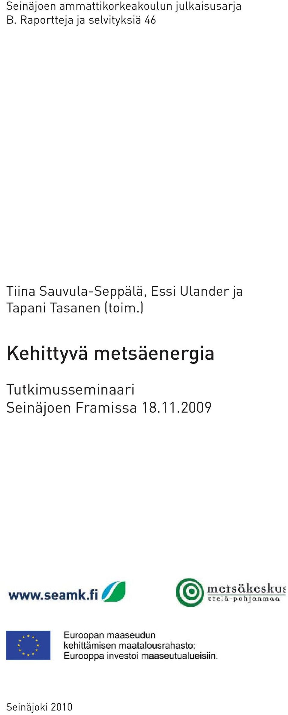 Essi Ulander ja Tapani Tasanen (toim.