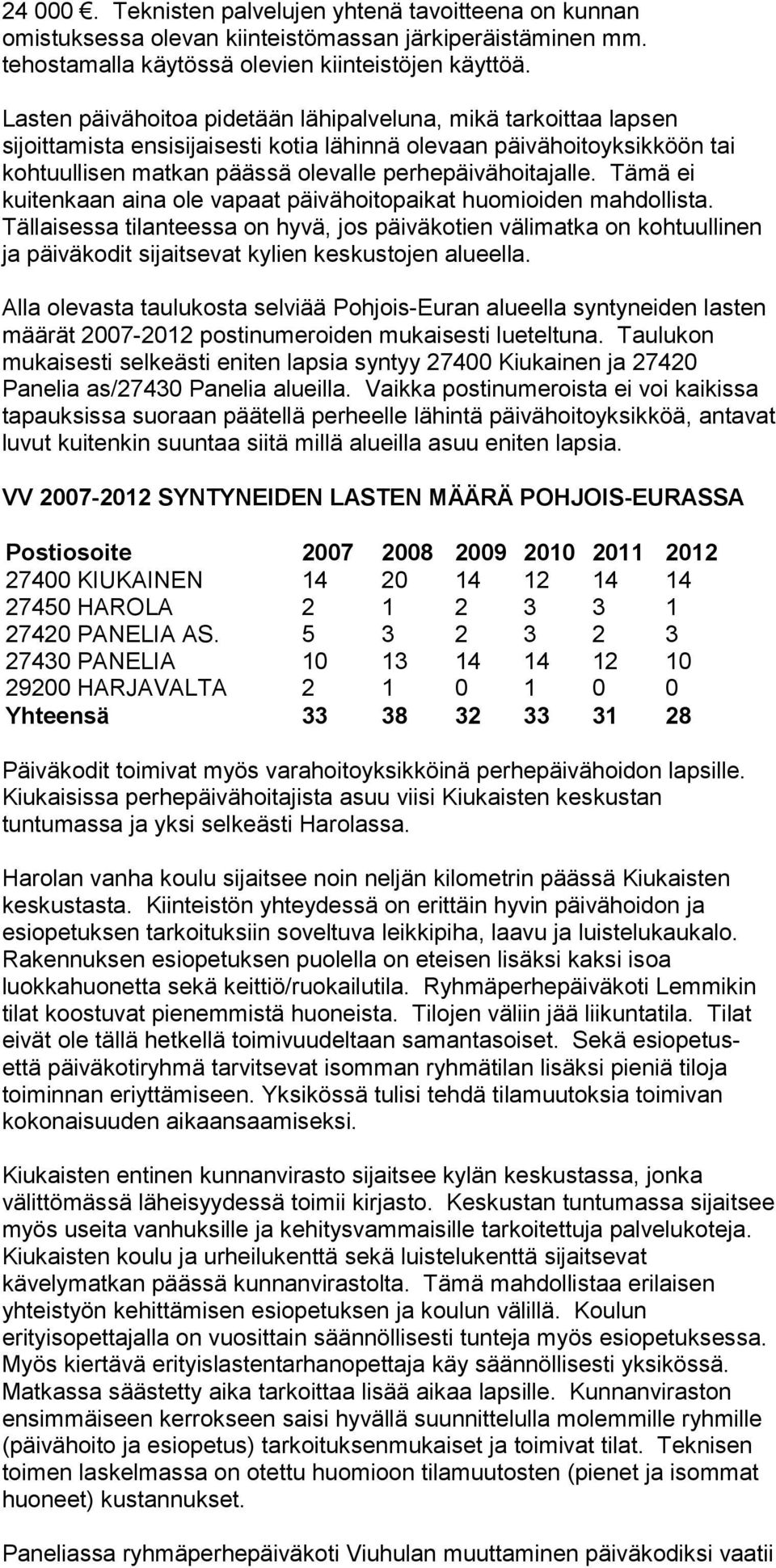 Tämä ei kuitenkaan aina ole vapaat päivähoitopaikat huomioiden mahdollista.