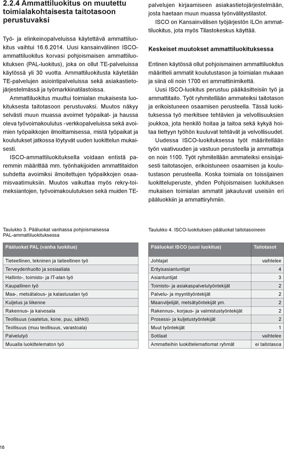 Ammattiluokitusta käytetään TE-palvelujen asiointipalveluissa sekä asiakastietojärjestelmässä ja työmarkkinatilastoissa.