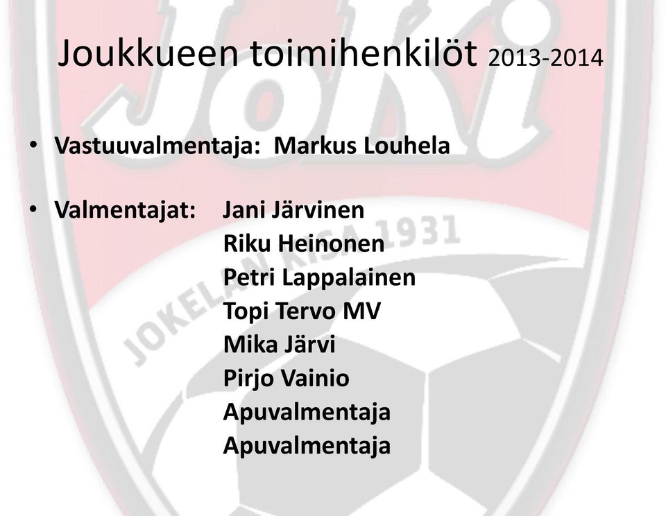 Jani Järvinen Riku Heinonen Petri Lappalainen