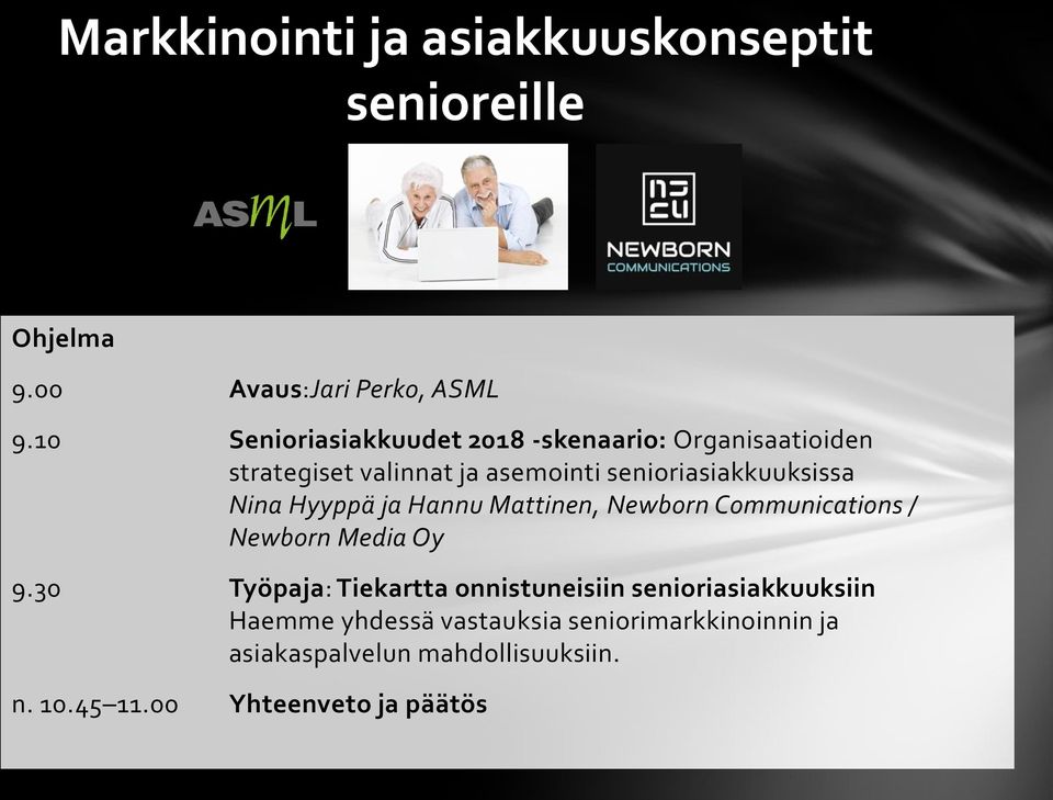 Nina Hyyppä ja Hannu Mattinen, Newborn Communications / Newborn Media Oy 9.