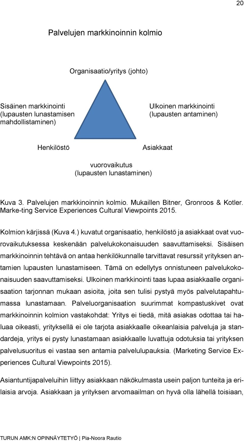 ) kuvatut organisaatio, henkilöstö ja asiakkaat ovat vuorovaikutuksessa keskenään palvelukokonaisuuden saavuttamiseksi.