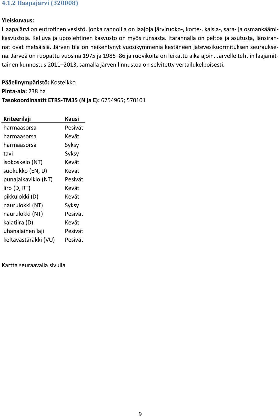 Järveä on ruopattu vuosina 1975 ja 1985 86 ja ruovikoita on leikattu aika ajoin. Järvelle tehtiin laajamittainen kunnostus 2011 2013, samalla järven linnustoa on selvitetty vertailukelpoisesti.