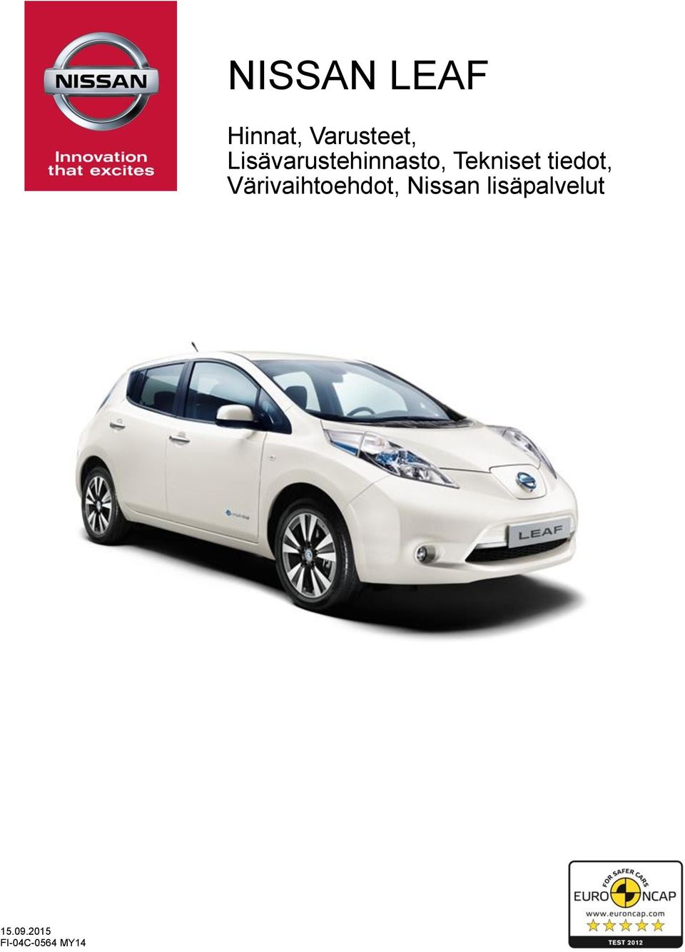 tiedot, Värivaihtoehdot, Nissan