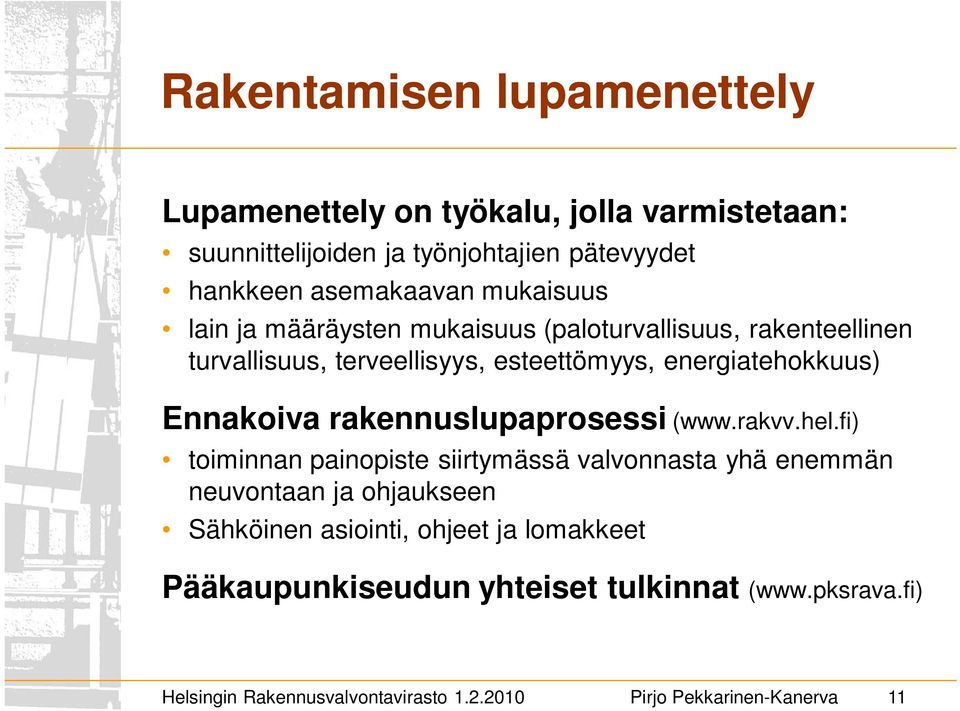 Ennakoiva rakennuslupaprosessi (www.rakvv.hel.